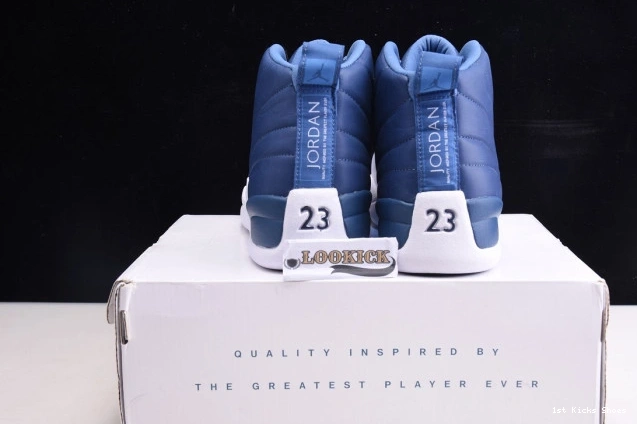 1st Kicks Stone 12 Retro Jordan 130690-404 Blue Air 0807